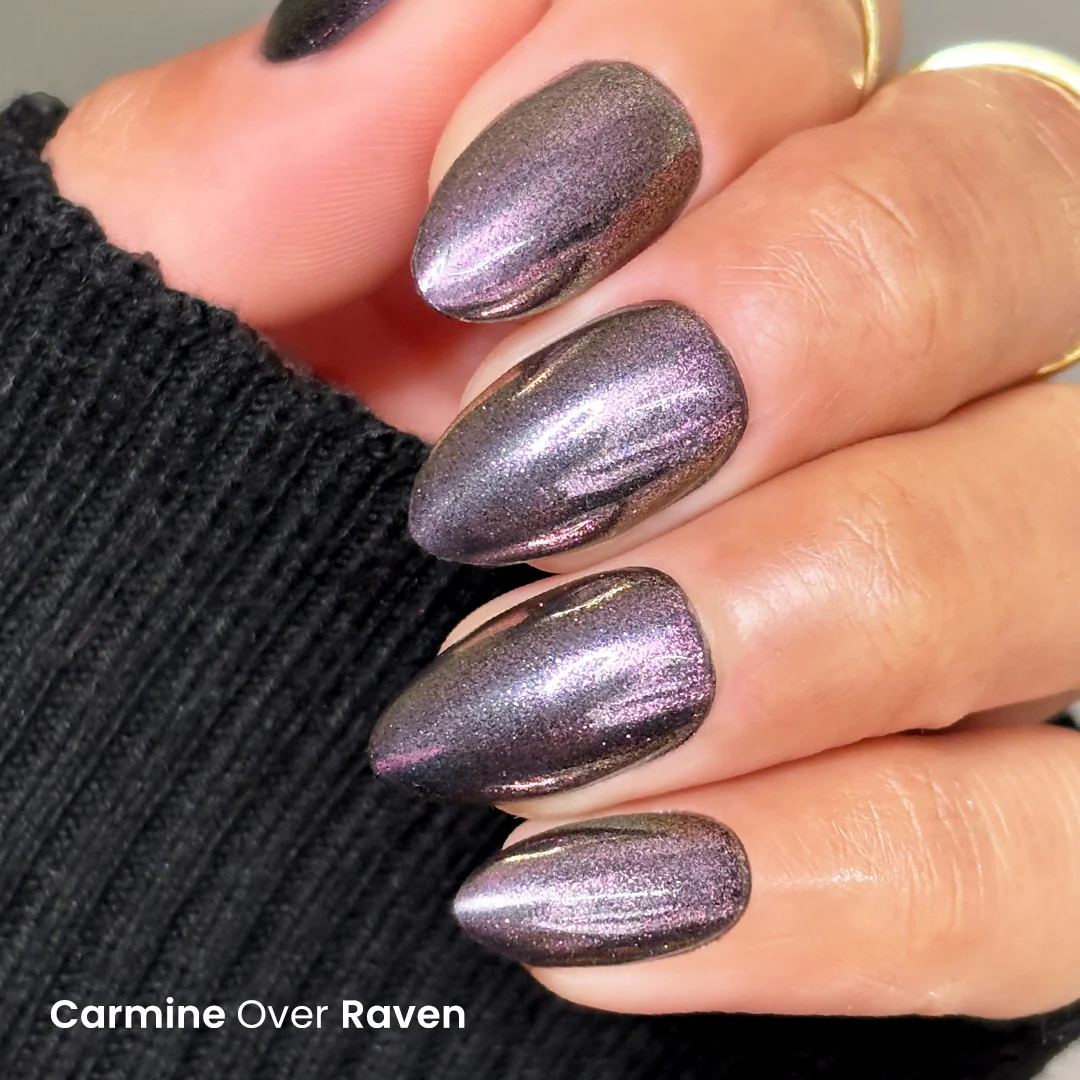 Carmine - Glazed Shade-Shift Metallic Nail Powder - Image 2