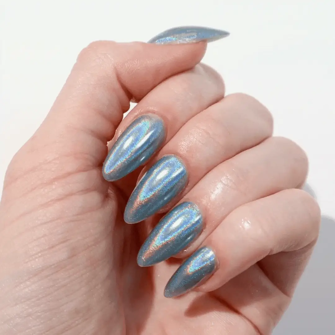 Egg Blue - Holographic Nail Powder - Image 3