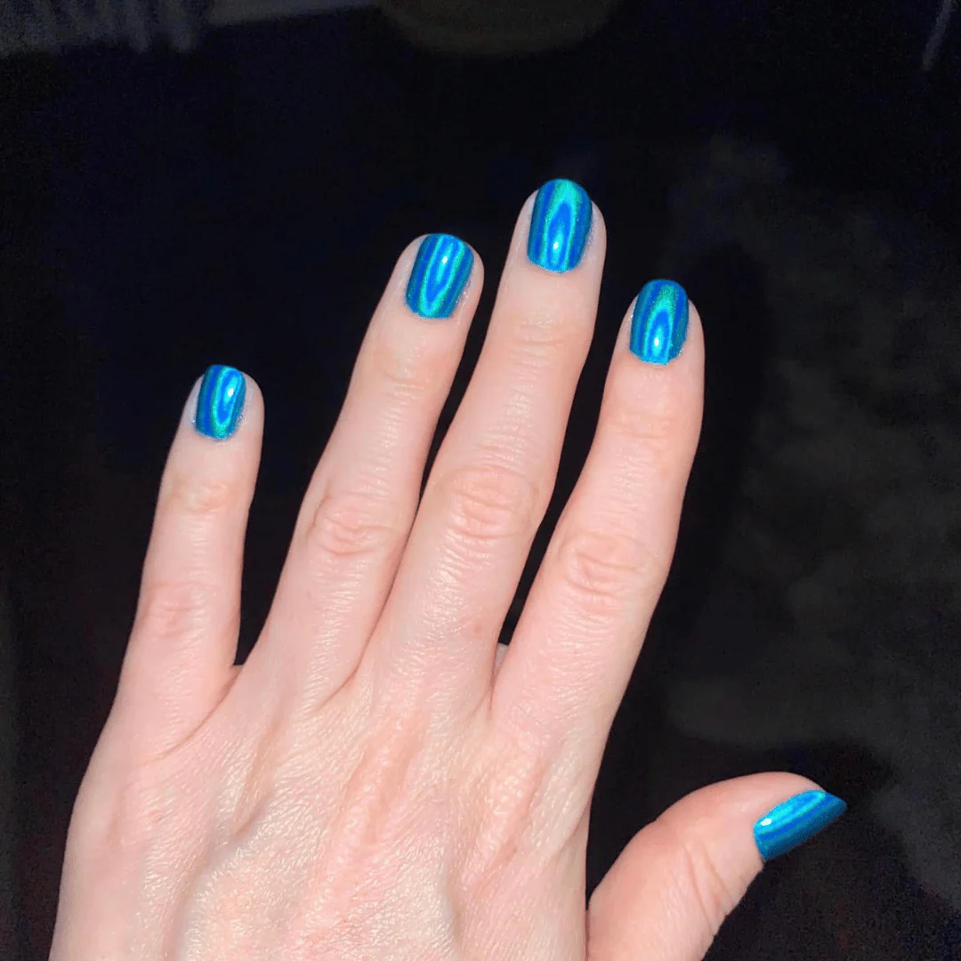 Glacier Blue - Holographic Nail Powder - Image 3