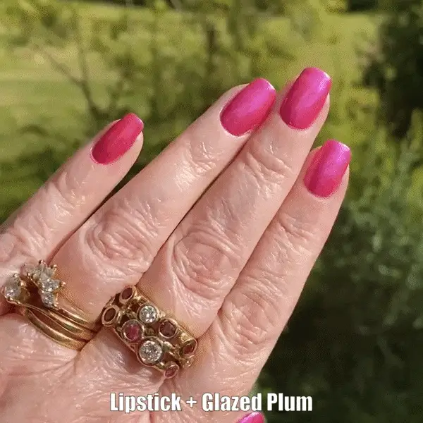 Glazed Plum - Metallic Nail Powder - Image 4