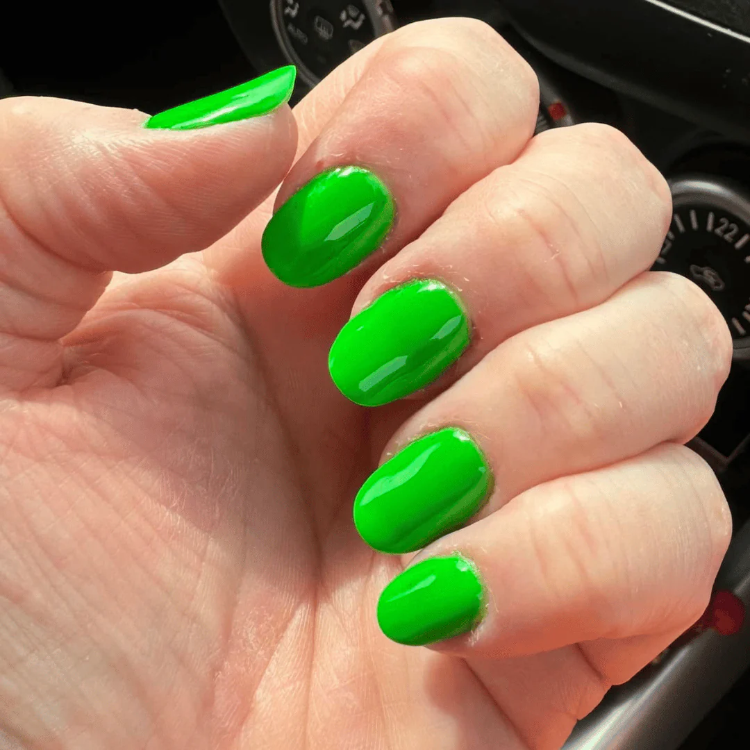 Lime - Matte Neon Nail Powder - Image 5