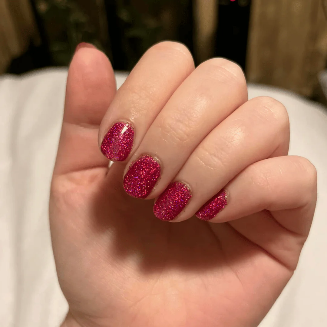 Luminous Red - Matte Neon Nail Powder - Image 3
