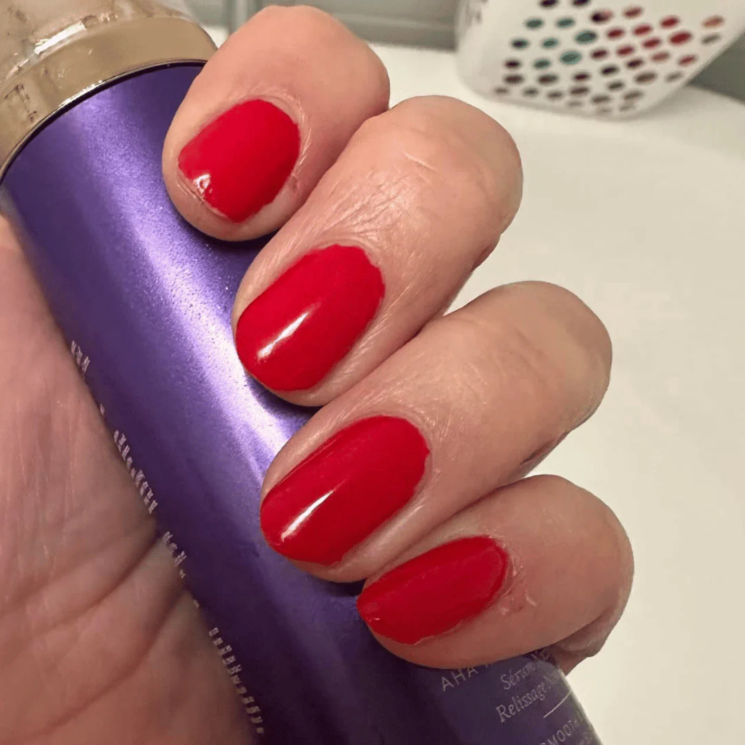 Luminous Red - Matte Neon Nail Powder - Image 5