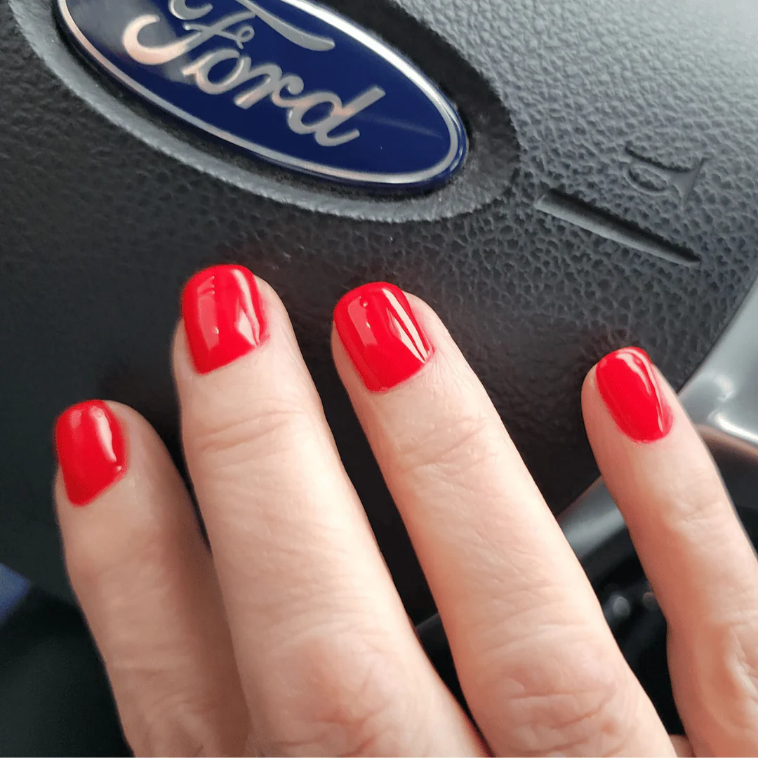 Luminous Red - Matte Neon Nail Powder - Image 6