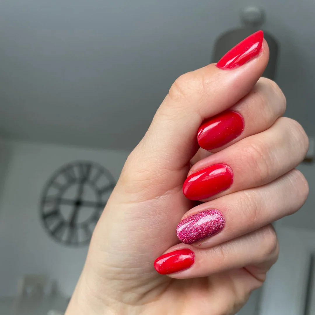 Luminous Red - Matte Neon Nail Powder - Image 7