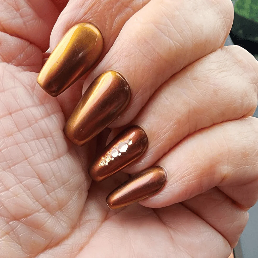Maroon - Shade Shift Metallic Nail Powder - Image 5