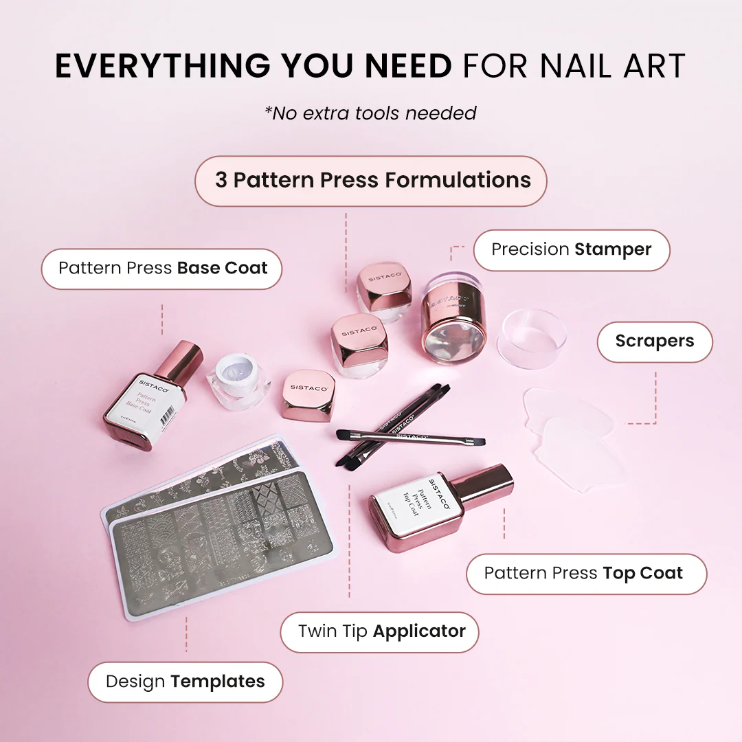 Pattern Press Nail Stamping Kit - Image 8