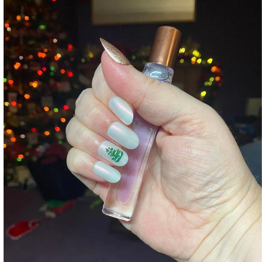Alabaster Glazed - Oval - Sustainable Nails - Image 4