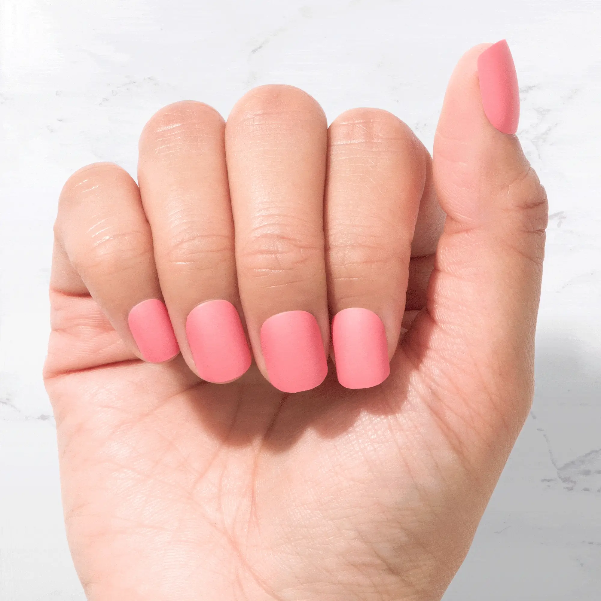 Paradise Pink - Square Sustainable Nails - Image 3