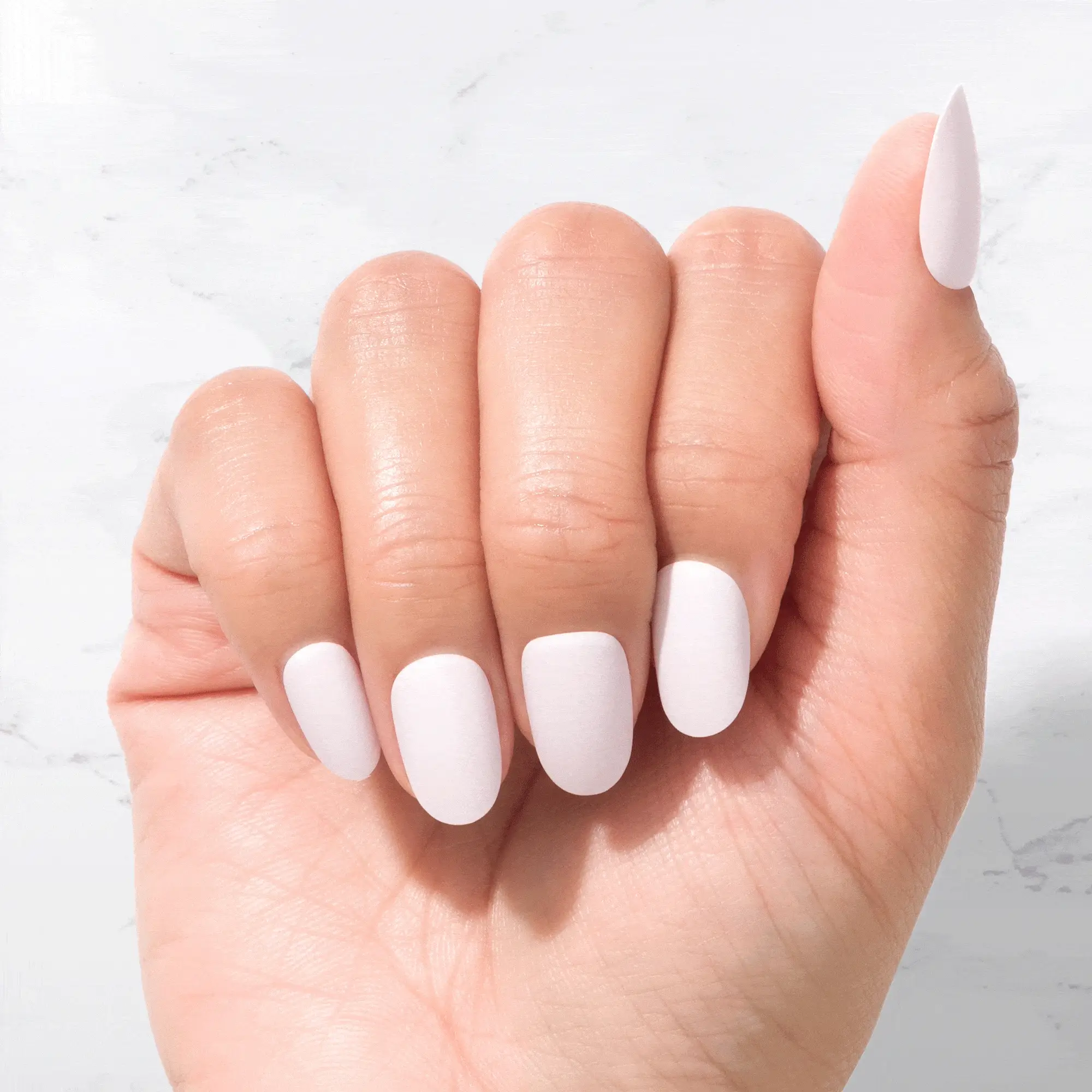 Pink Tint - Oval Sustainable Nails - Image 4