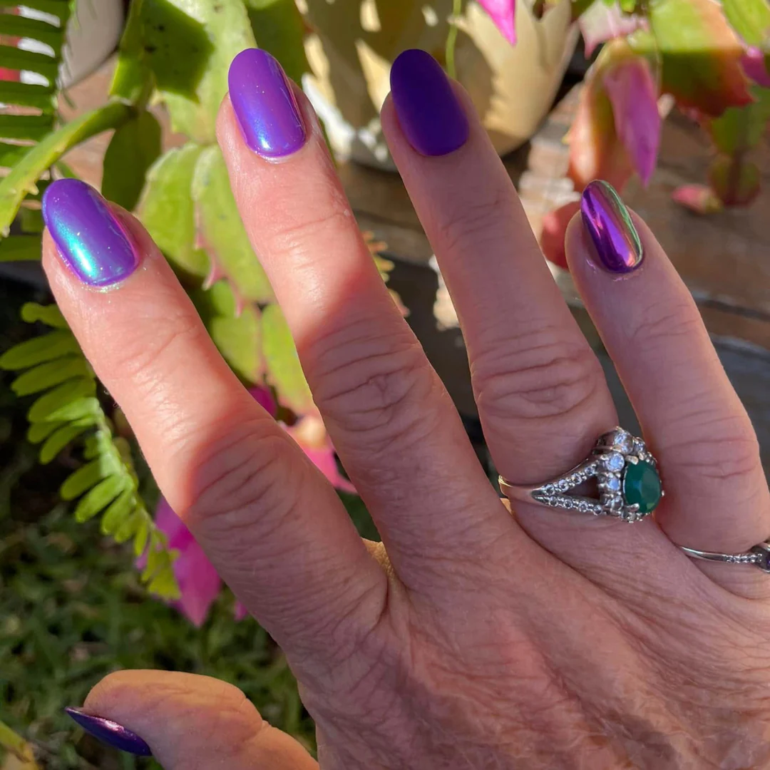 Purple Haze - Oval Sustainable Nails - Image 2