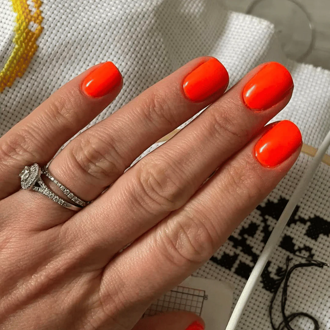 Vibrant Orange - Matte Neon Nail Powder - Image 6