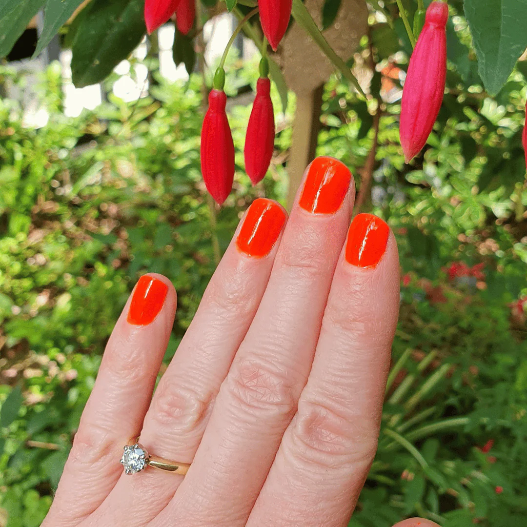 Vibrant Orange - Matte Neon Nail Powder - Image 8