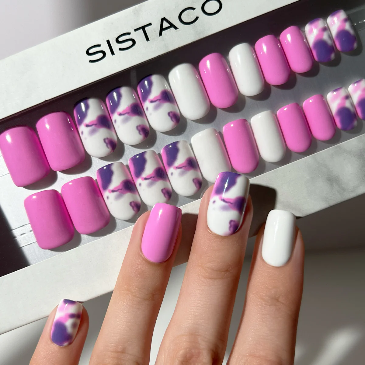 Whisper Mauve - Square Sustainable Nails - Image 3